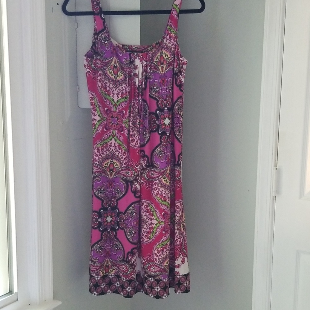 Glamour Paisley Bohemian Dress 10 Stretchy